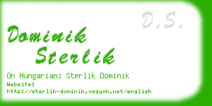 dominik sterlik business card